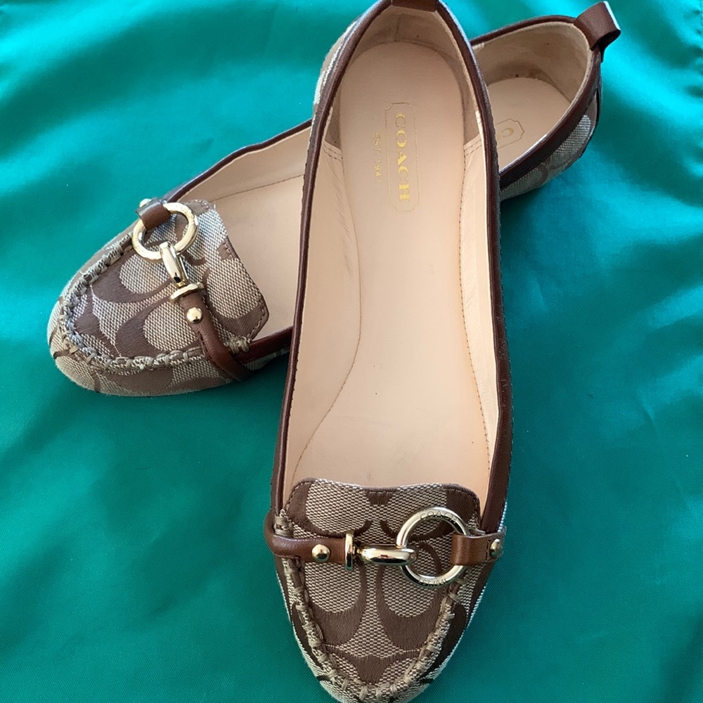 Coach Signature Print Loafers